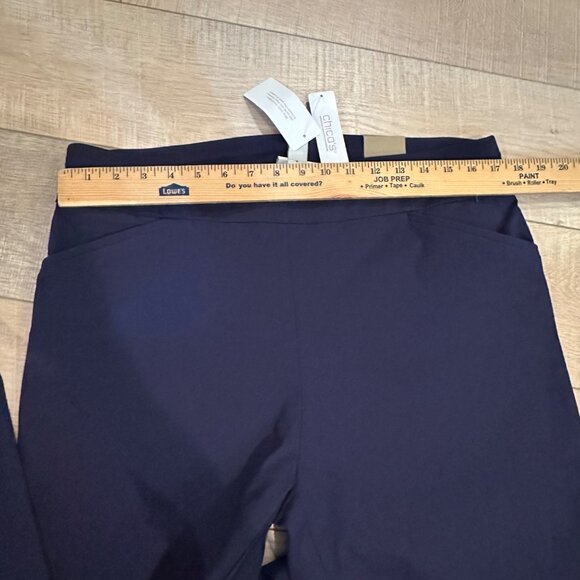 CHICOS WOMENS BLUE PERFECT STRETCH 2.5 JOSIE SLIM ANKLE US SIZE 14 PANTS - Picture 5 of 14